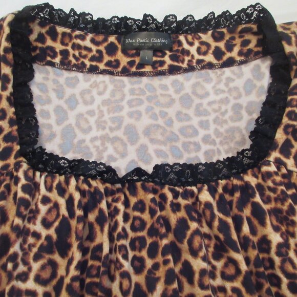 New Wax Poetic Clothing Wednesday Dress In Leopard Print - Picture 4 of 6